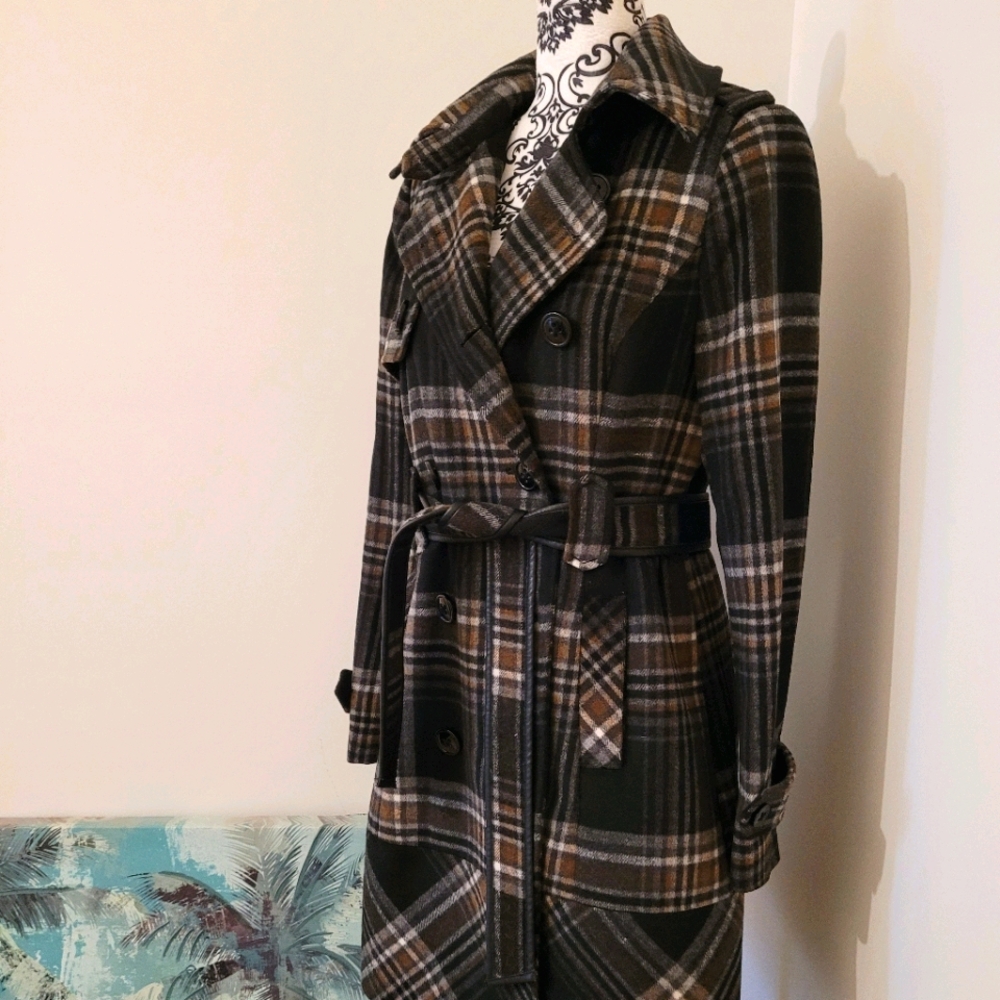 Plaid Peacoat